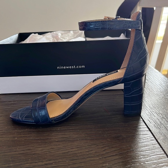 Nine West Blue Sandal Heels - Picture 1 of 5